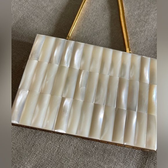 Incredible Vintage Mother Of Pearl Evening Bag-Never Been Used!! NWOT!! - Picture 7 of 16